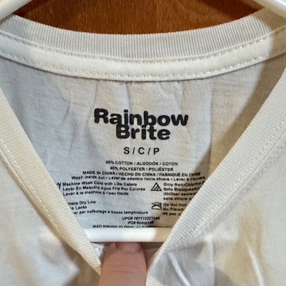 Rainbow Brite White Unicorn T-Shirt - Picture 2 of 2